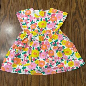Baby Boden Vibrant Floral Dress in Pink, Yellow & Green